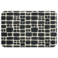 KOUPELNOVÁ PŘEDLOŽKA Moderní - organické - černé 60x40 cm - antracitová, textil/plast (60/40cm)