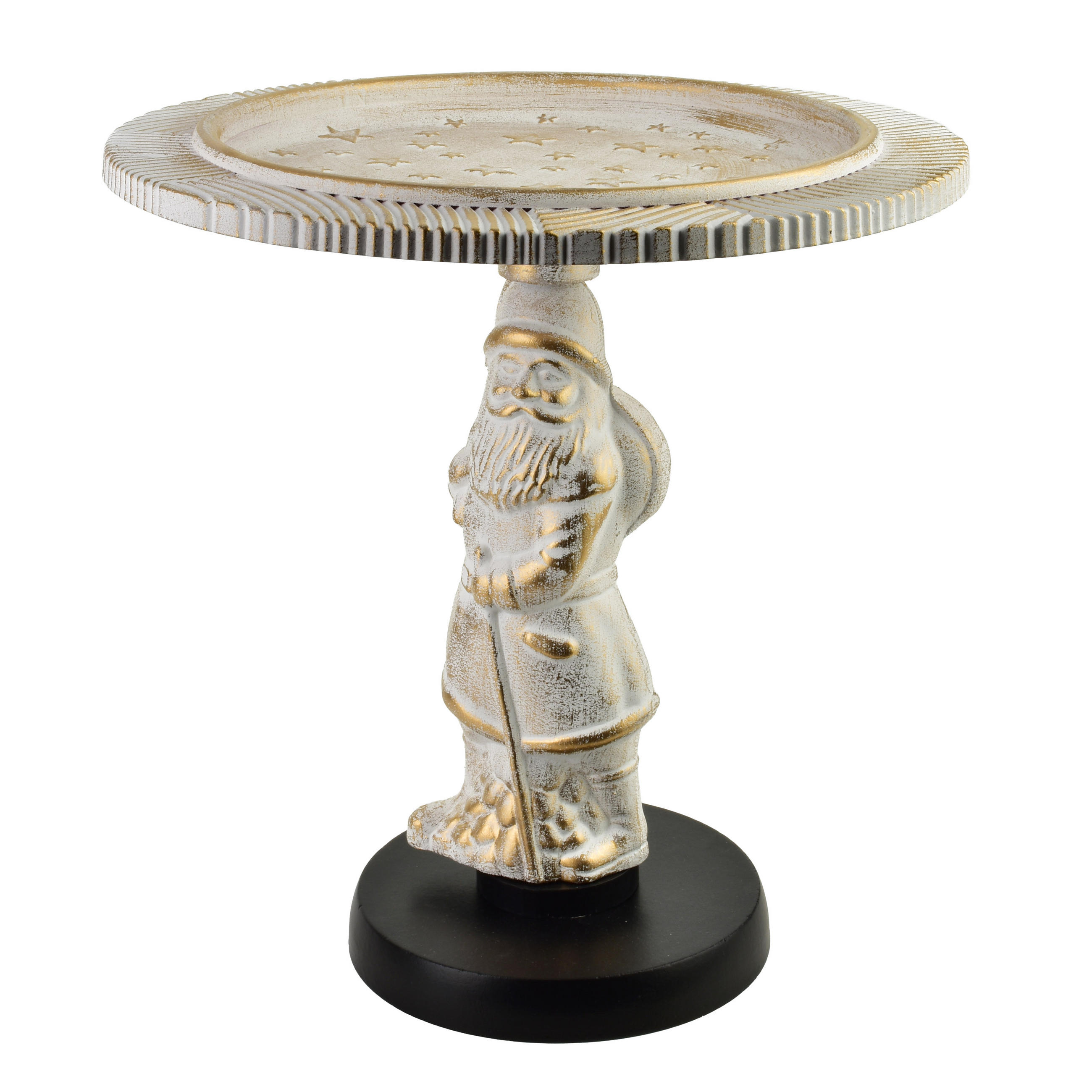 TORTENPLATTE Santa Lila Weiß 38x38x40 cm Holz - Weiß, Holz (38/40/38cm) - Mondex