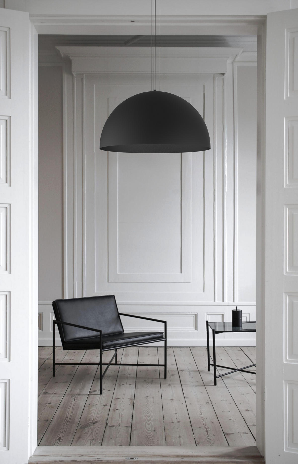 HÄNGELEUCHTE - Schwarz Hochglanz, Metall (80/80/40cm) - Lumicom