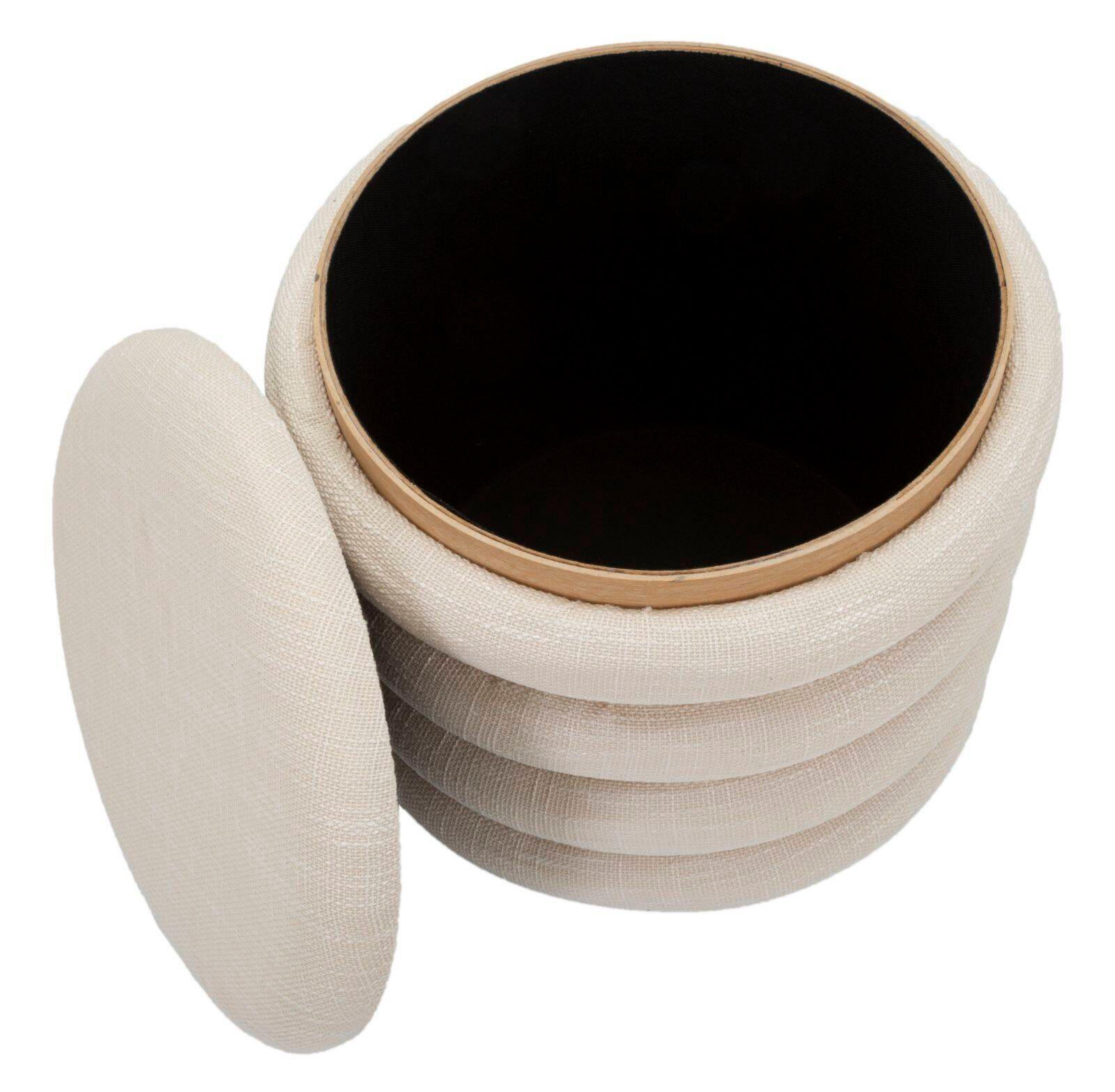 Thumbnail - Mauro Ferretti Pouf, Beige, Holzwerkstoff, 40x42x40 cm, Wohnzimmer, Hocker, Poufs