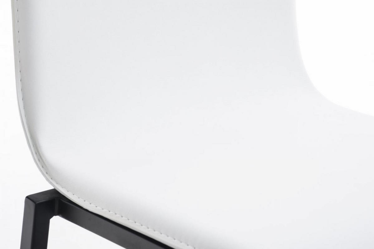 BARHOCKER Lederlook Weiß - Schwarz/Weiß, Textil/Metall (43/103/51cm) - CLP