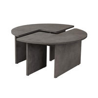 COUCHTISCH (2er-Set) moira 90/90/41 cm - Grau, Holzwerkstoff (90/90/41cm) - Calicosy