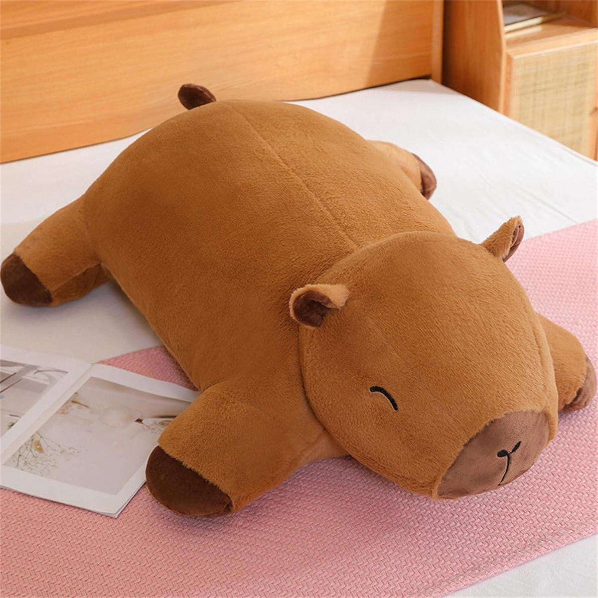 PLÜSCHKISSEN Capybara 60 cm - Braun, Textil (30/60cm)