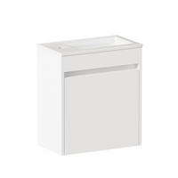 BADEZIMMERSCHRANK 46 cm Weiß mit Weichschloss-Tür - Weiß, Holzwerkstoff (26/51.5/46cm) - Beauniv