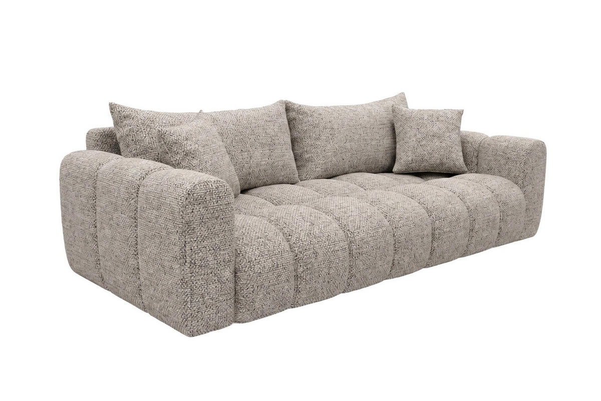 ROZKLÁDACÍ POHOVKA s úložným prostorem, žinylková tkanina Puente, Béžová, COSMOPOLITAN - béžová, dřevo (240/80/97cm) - Kaiser Möbel