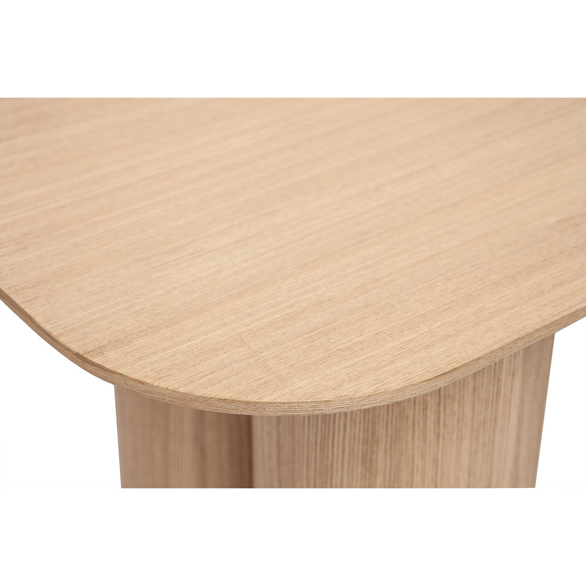 KONSOLE Helles Holz B100 cm FOLEEN - Eiche Bianco, Holz (100/40/75.7cm) - Miliboo