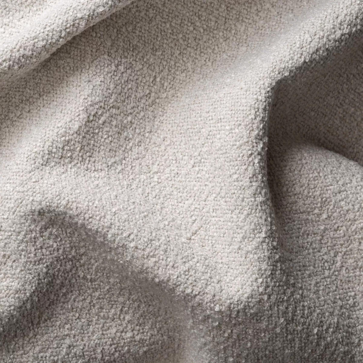 ECKSOFA Designer L-Form MODENA STUDIO Stoff Loop Creme Links - Creme, Holz (165/236cm) - Kaiser Möbel