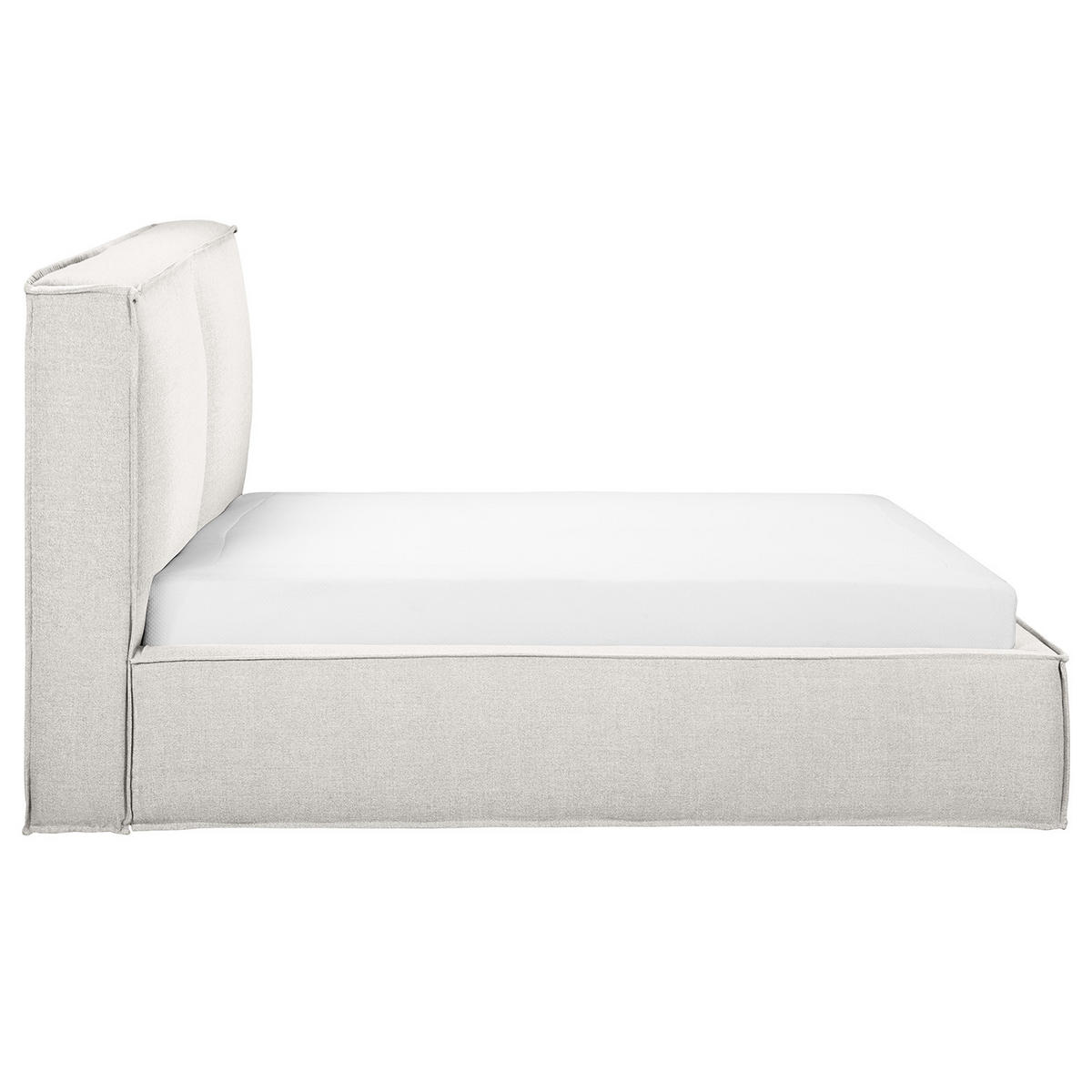 POLSTERBETT - Weiß, Textil (140/200cm) - home24