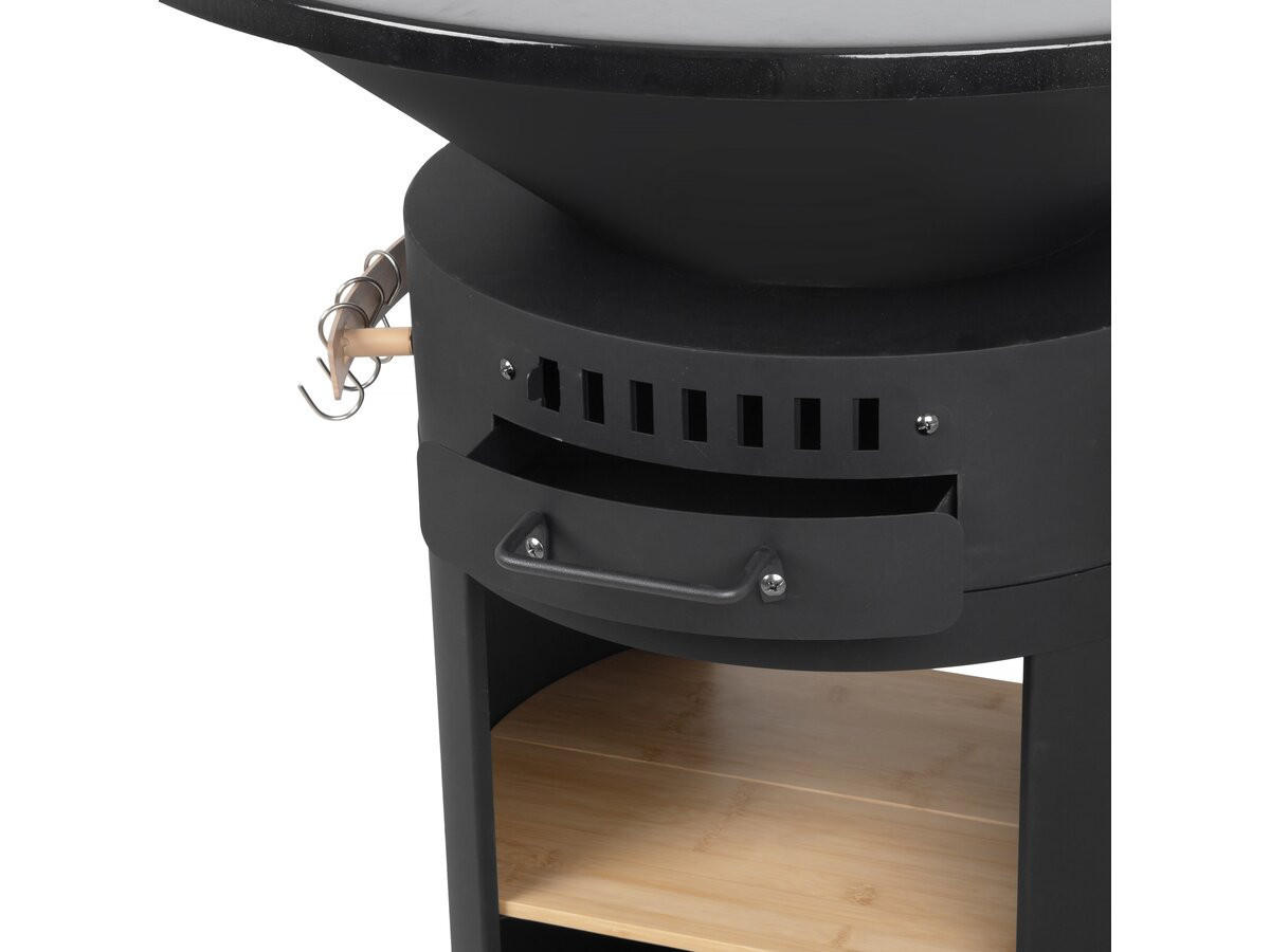 HOLZKOHLENGRILL cesar premium Schwarz - Schwarz, Metall (81/99/81cm) - Habitat Garten