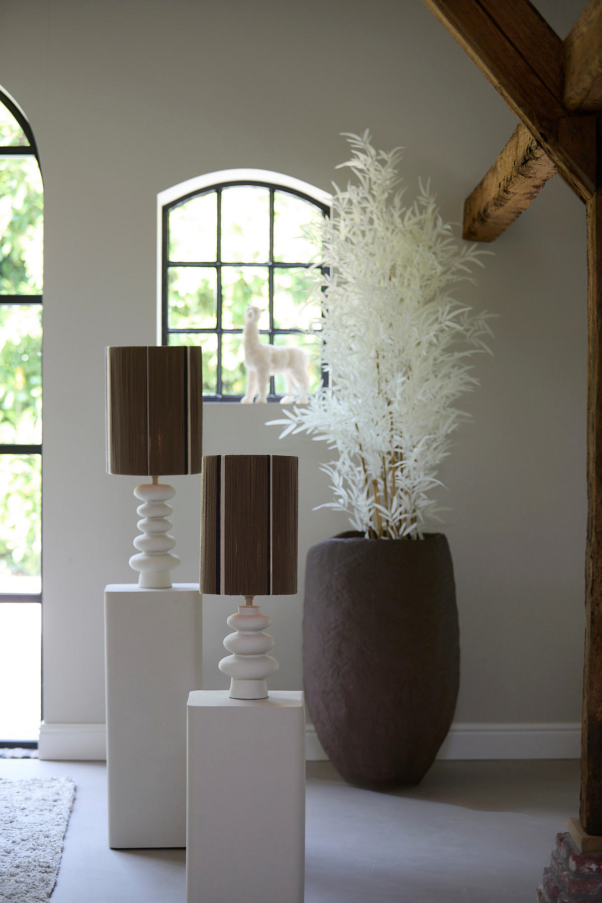 LAMPENFUSS Olona Weiß Ø16/27 cm - Weiß, Metall (16/16/27cm) - Light & Living