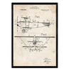 POSTER Aufklärungsflugzeug Patent Gerahmt A3 Schwarzer Rahmen - Schwarz, Papier (29.7/5/42cm) - Nacnic