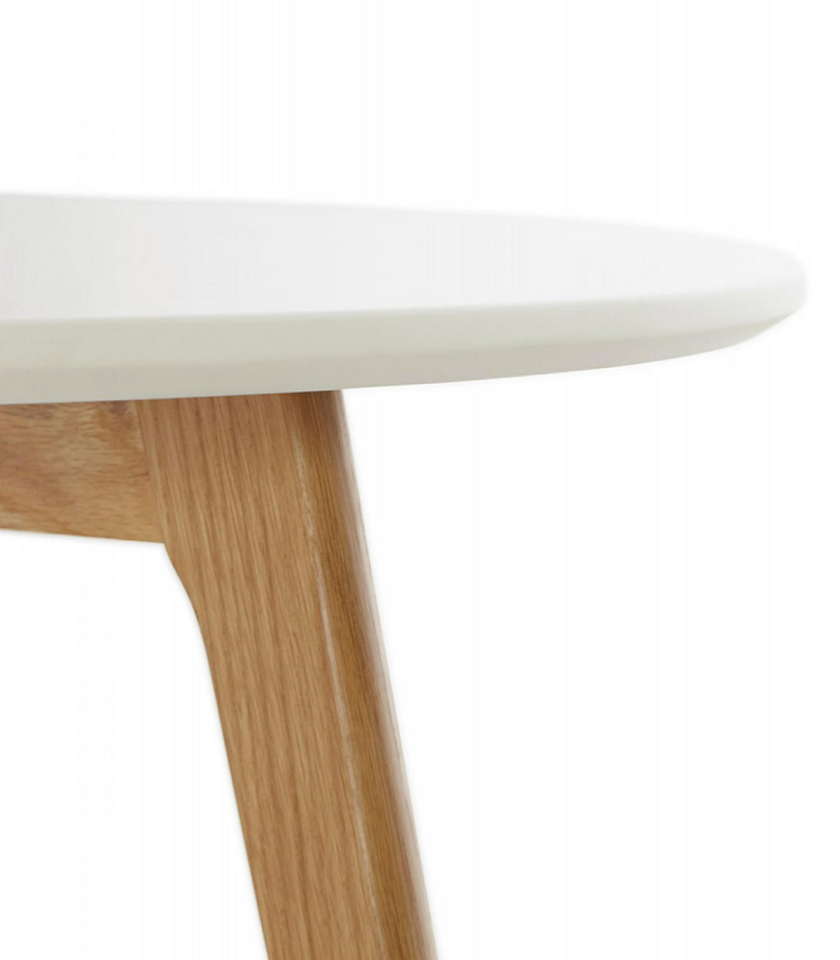 COUCHTISCH rund MDF Eiche skandinavisch weiß modern - Eichefarben/Weiß, Eichenholz/Holz (90/90/45cm) - KADIMA DESIGN