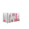 KINDERBETT Karolina 210x114x106 Massivholz Weiß Textilset Princess 3 - Magenta/Weiß, Holz (90/200cm) - 58aufmkessel