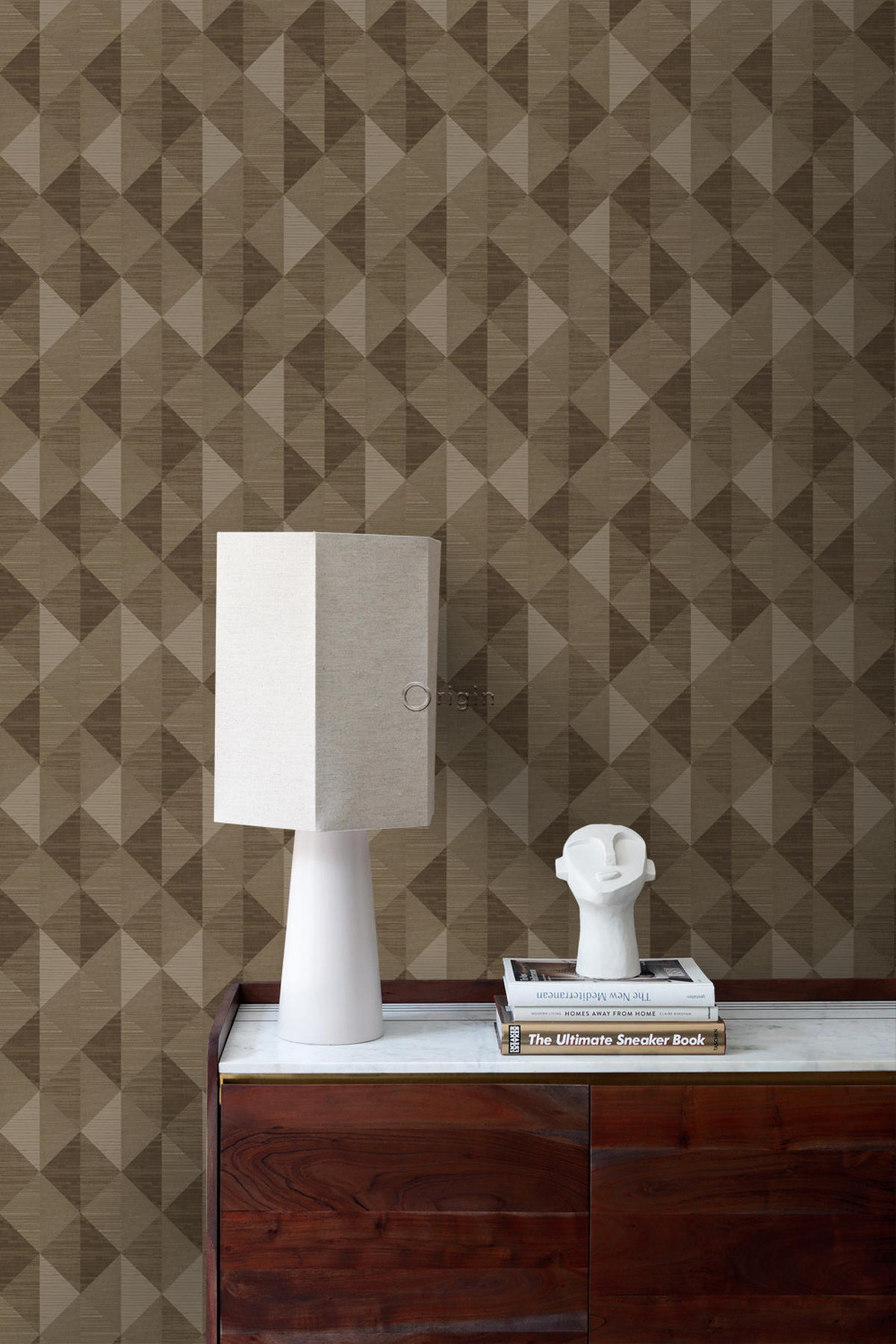 TAPETE 3D Grasmuster 50 x 900 cm - Braun, Papier (50/900cm) - Origin Wallcoverings