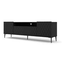TV LOWBOARD Schwarz, Schwarz 193/60/40 - Schwarz, Holzwerkstoff (193/60/40cm) - RAUMHIRSCH FURNITURE