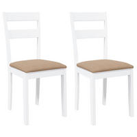 STUHL-SET 2 Stk Halshain 40/89/48 cm - Weiß, Holz (40/89/48cm) - ZMH