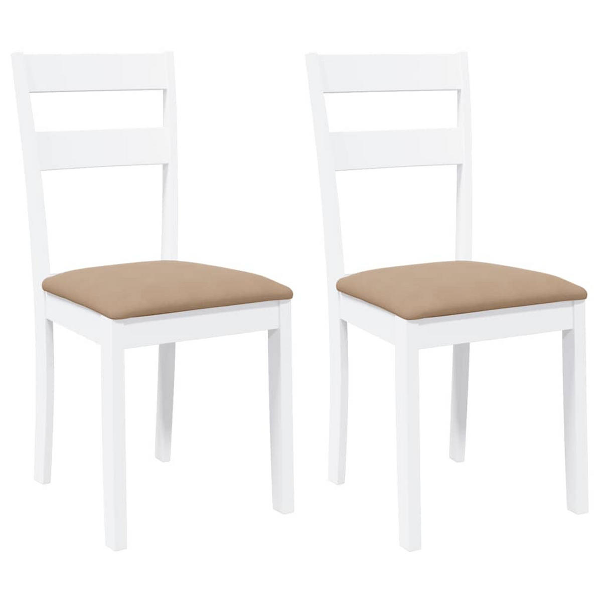 STUHL-SET 2 Stk Halshain 40/89/48 cm - Weiß, Holz (40/89/48cm) - ZMH
