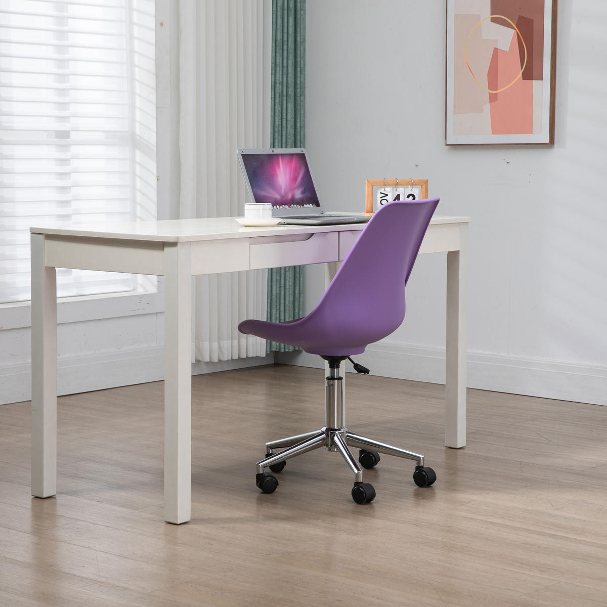 KINDERSCHREIBTISCHSTUHL EDDY Kunststoff Lila - Violett, Textil (47/96/54cm) - SVITA