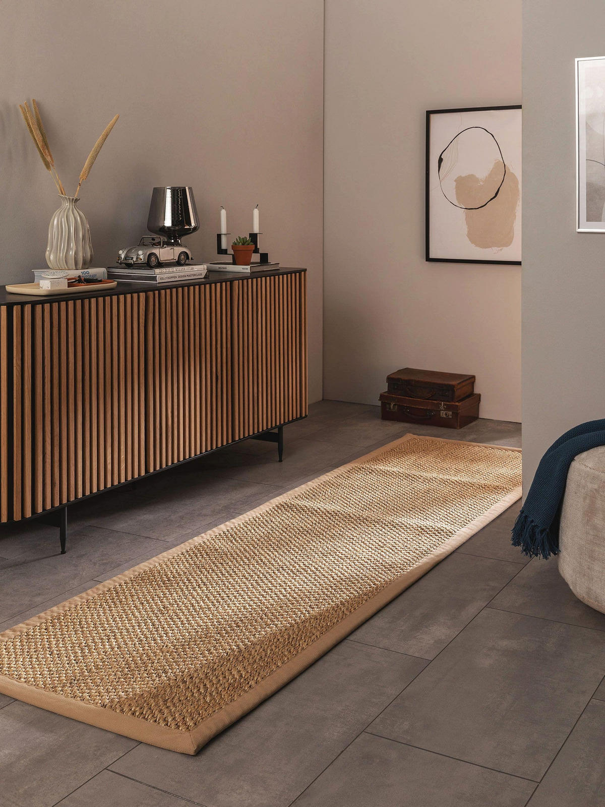 SISALTEPPICH Greta Cream 70x300 cm - Creme, Textil (70/300cm) - benuta Pure