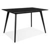 ESSTISCH Massivholz Rechteckig Skandi-Stil ZELAX, Schwarz 120x80x77 cm - Schwarz, Eichenholz/Holz (80/120/77cm) - KADIMA DESIGN