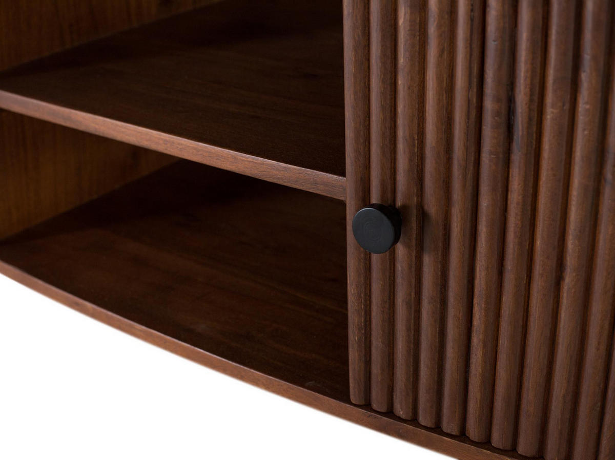 SIDEBOARD mit 2 Türen und 3 Schubladen aus Akazienholz - Braun, Holz (48/75/180cm) - Giner y Colomer