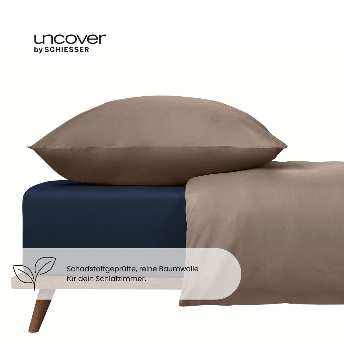 SPANNBETTLAKEN New Jersey - Edeljersey - 150 x 200 cm - Dunkelblau - Dunkelblau, Textil (150/200cm) - Uncover by Schiesser