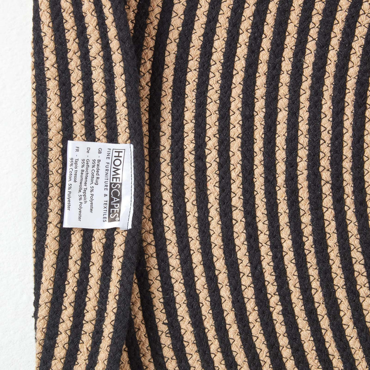 TEPPICH Spirale geflochten rund 120 cm - Braun, Textil (120/120cm) - Homescapes