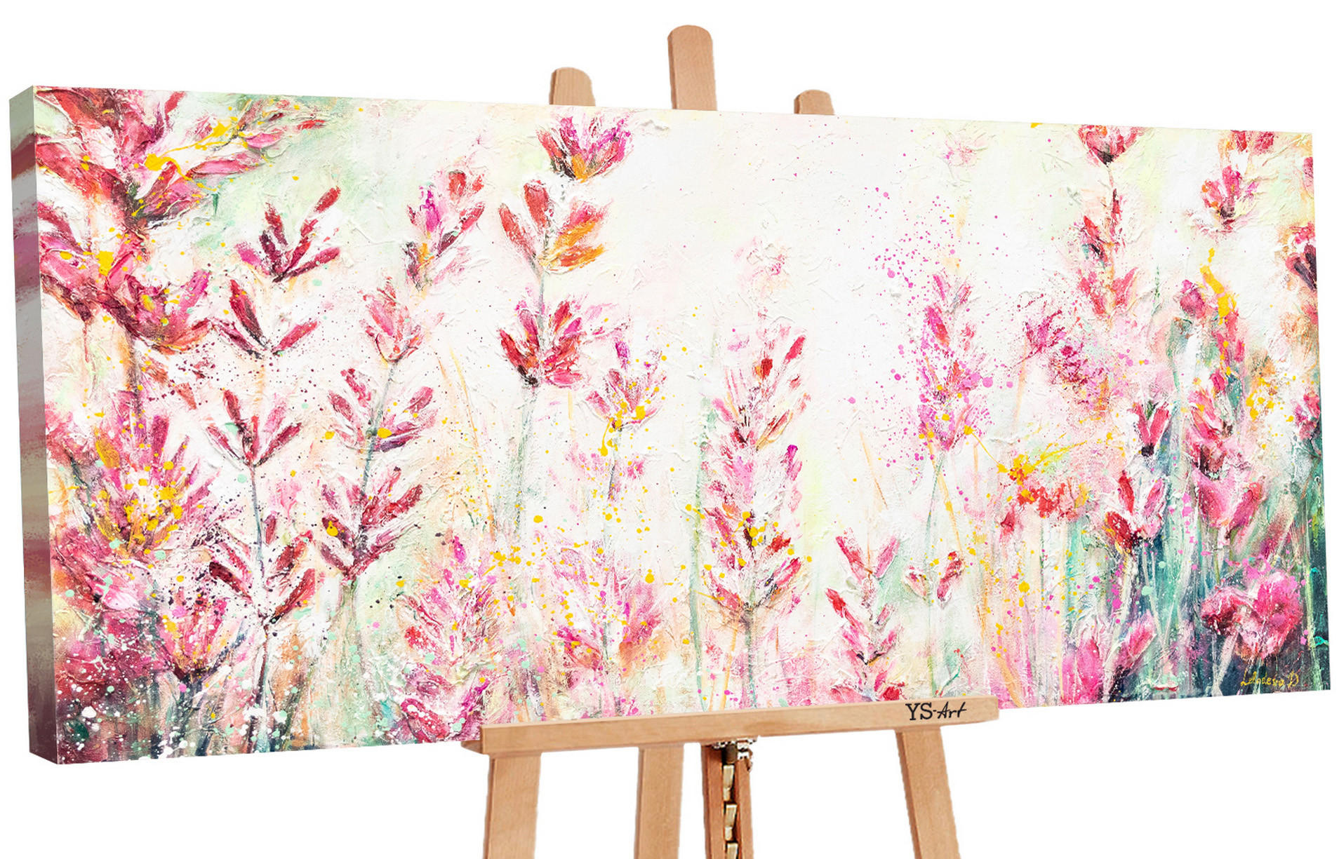 YS-art gallery Gemälde Rot 120x60 cm