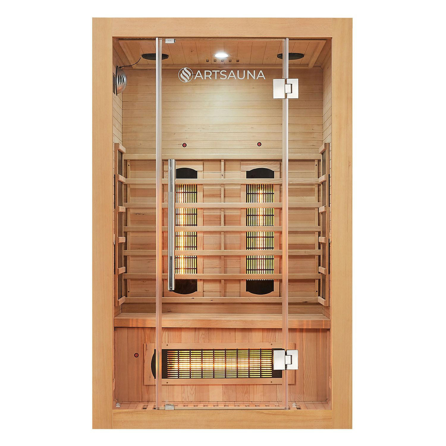 INFRAROTKABINE Kiruna 120 mit Dual Technologie & Hemlockholz - Naturfarben, Holz (120/190/105cm) - Artsauna