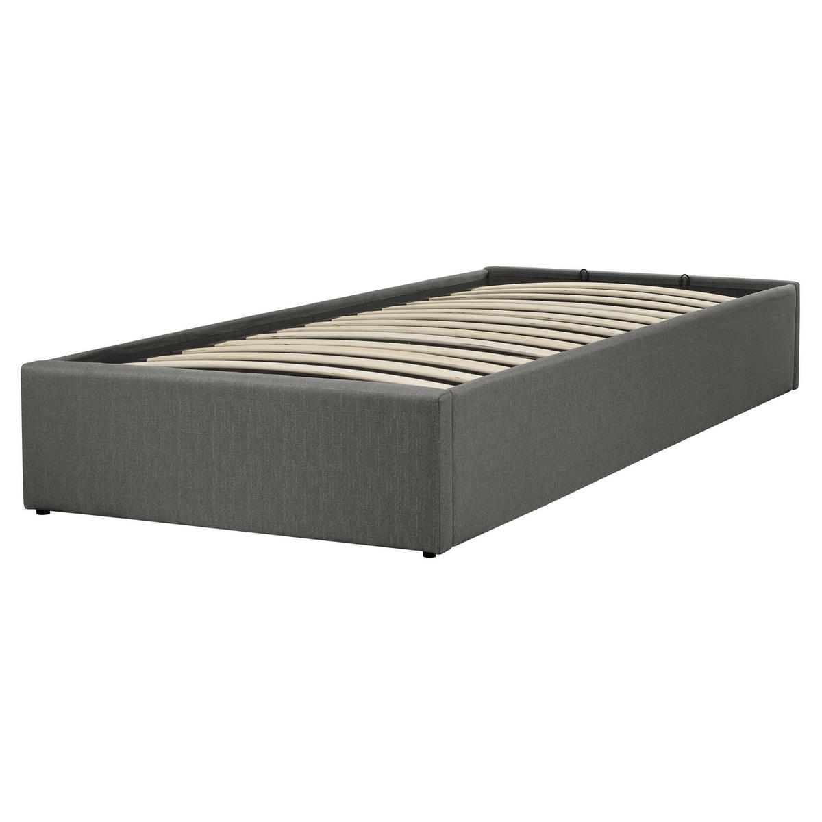 KÁRPITOZOTT ÁGY 90/200cm Sötétszürke Dinan - sötétszürke, textil (90/200cm) - Beliani