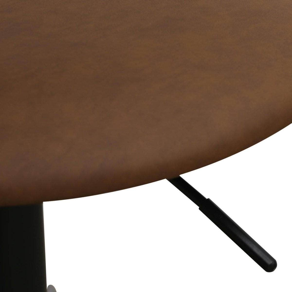 DREHSTUHL höhenverstellbar in Kunstleder Dunkelbraun - Schwarz/Braun, Textil/Metall (56/74/57cm) - Furnhouse