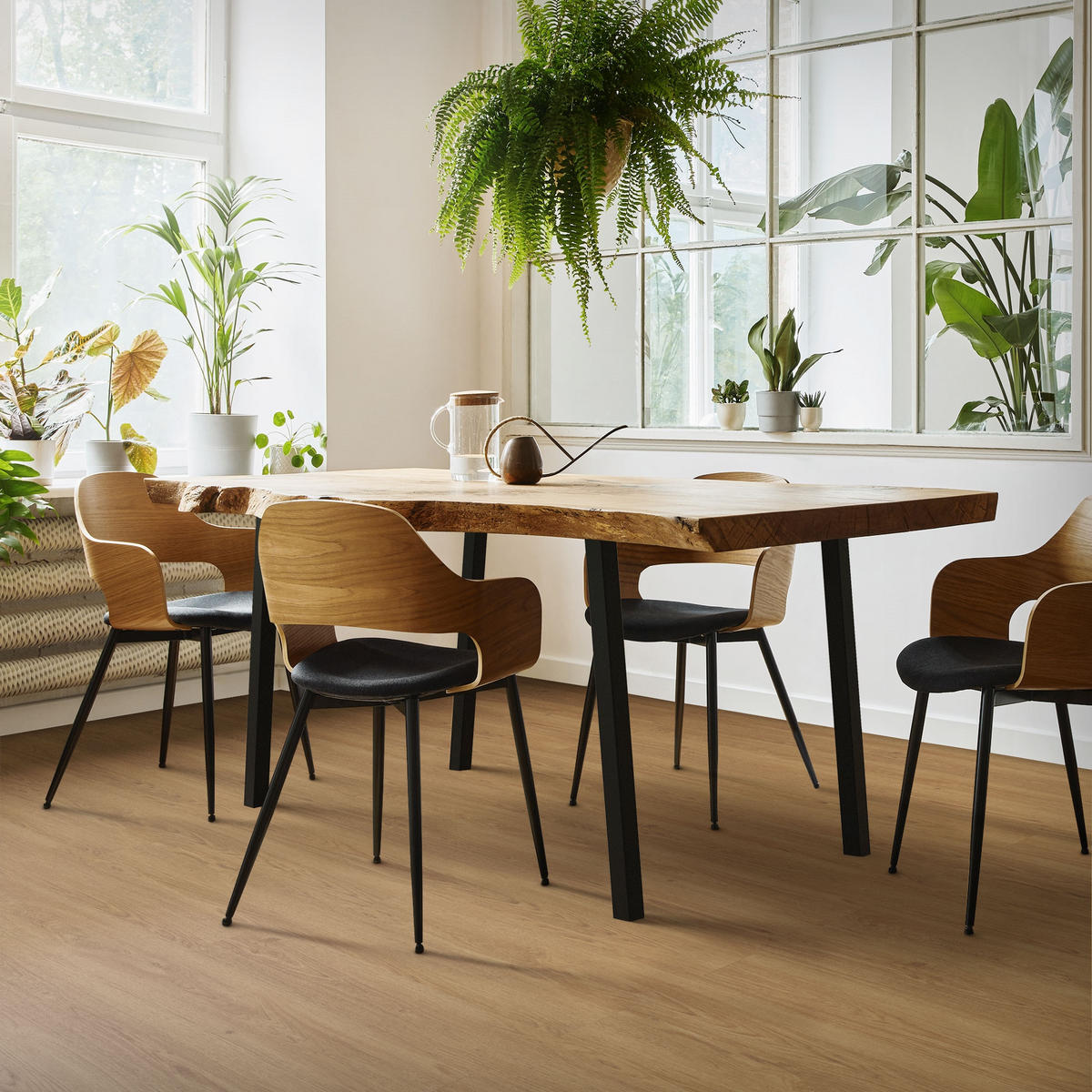 TISCHBEINE 4er Set I-96GRAD-Design H:72 cm Schwarz 4x4 cm - Schwarz, Metall (4/72/4cm) - ML-DESIGN