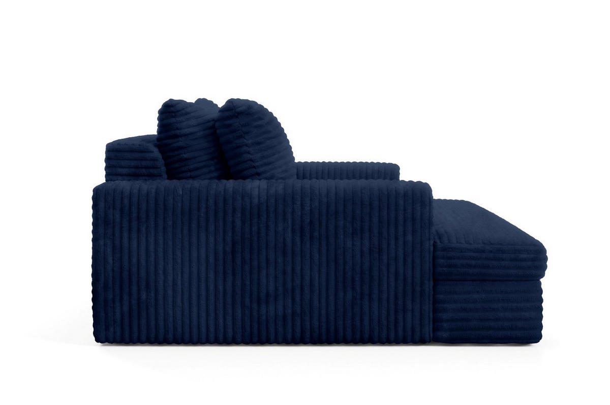 SCHLAFSOFA Premium Extra Komfort Dunkelblau - Schwarz/Dunkelblau, Holz/Holzwerkstoff (272/42/167cm) - Furnisell