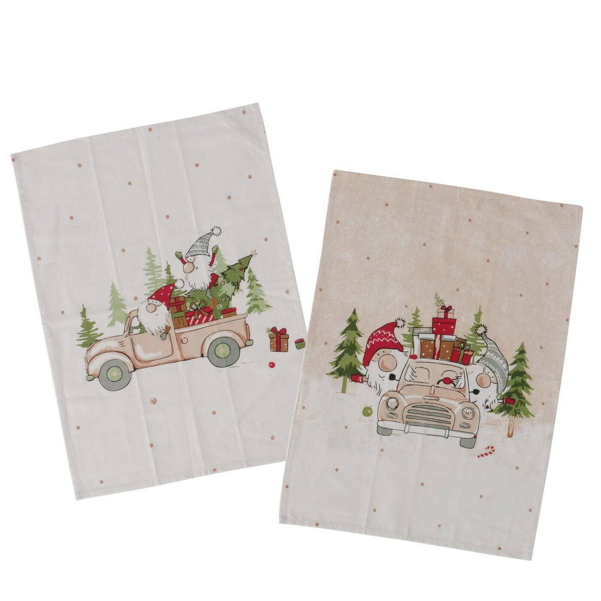 KÜCHENTÜCHER Carrie 50/70 cm, 2er-Set - Multicolor, Naturmaterialien (50/70cm) - Boltze Home