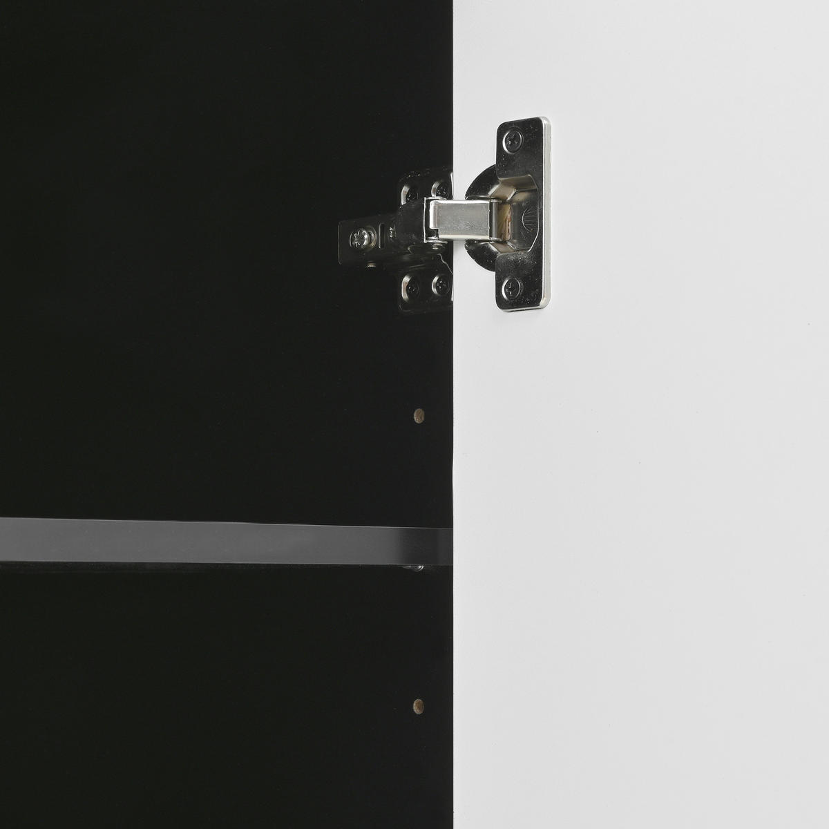 SCHUHSCHRANK aus Spanplatte 105x39,5x86cm in Schwarz-Weiß mit LED - Weiß, Holzwerkstoff (105/86/39.5cm) - Modfu