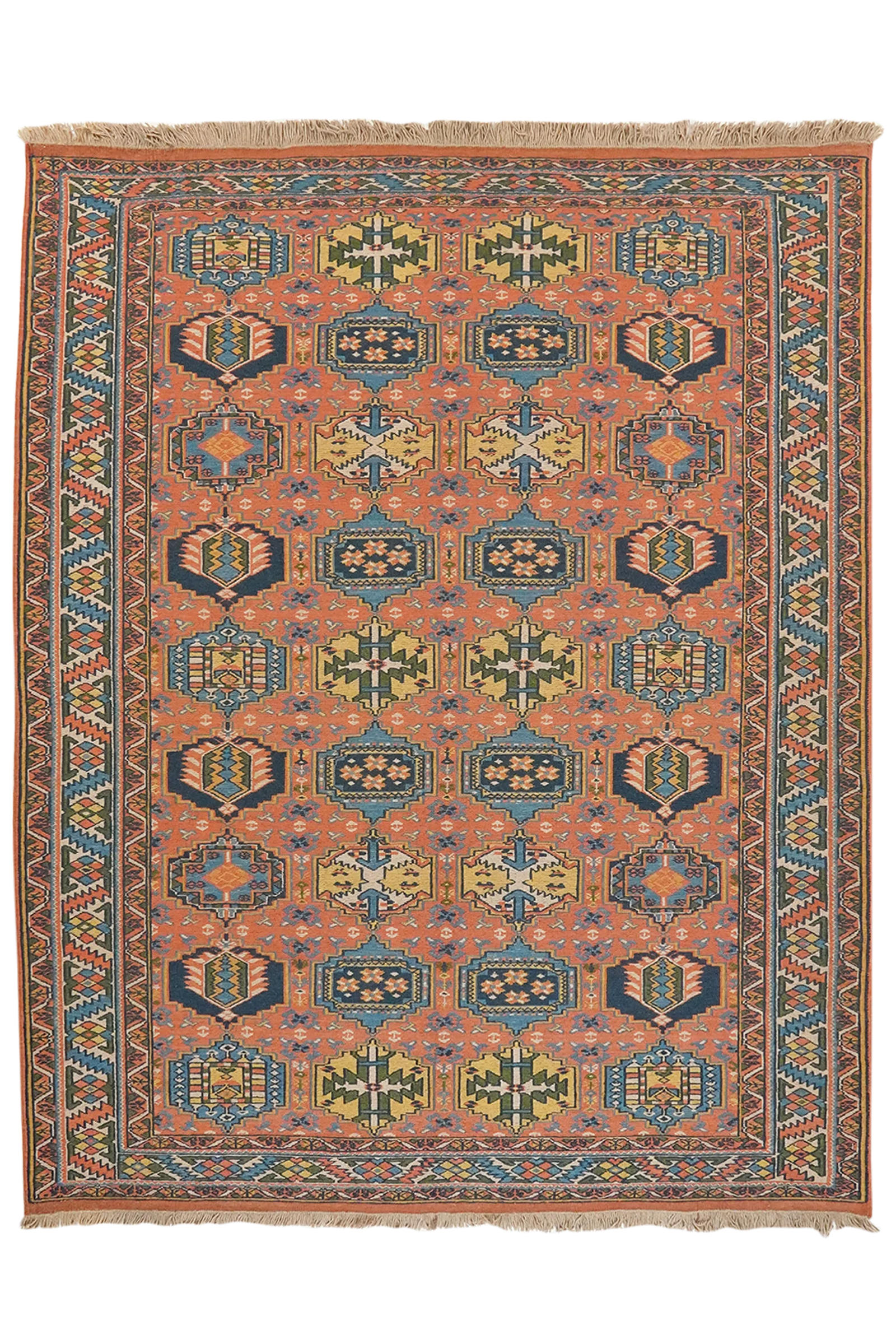 HANDWEBTEPPICH Sumak Shahsavan Orange 180/145 cm Schurwolle - Orange, Textil (145/180cm) - Looma