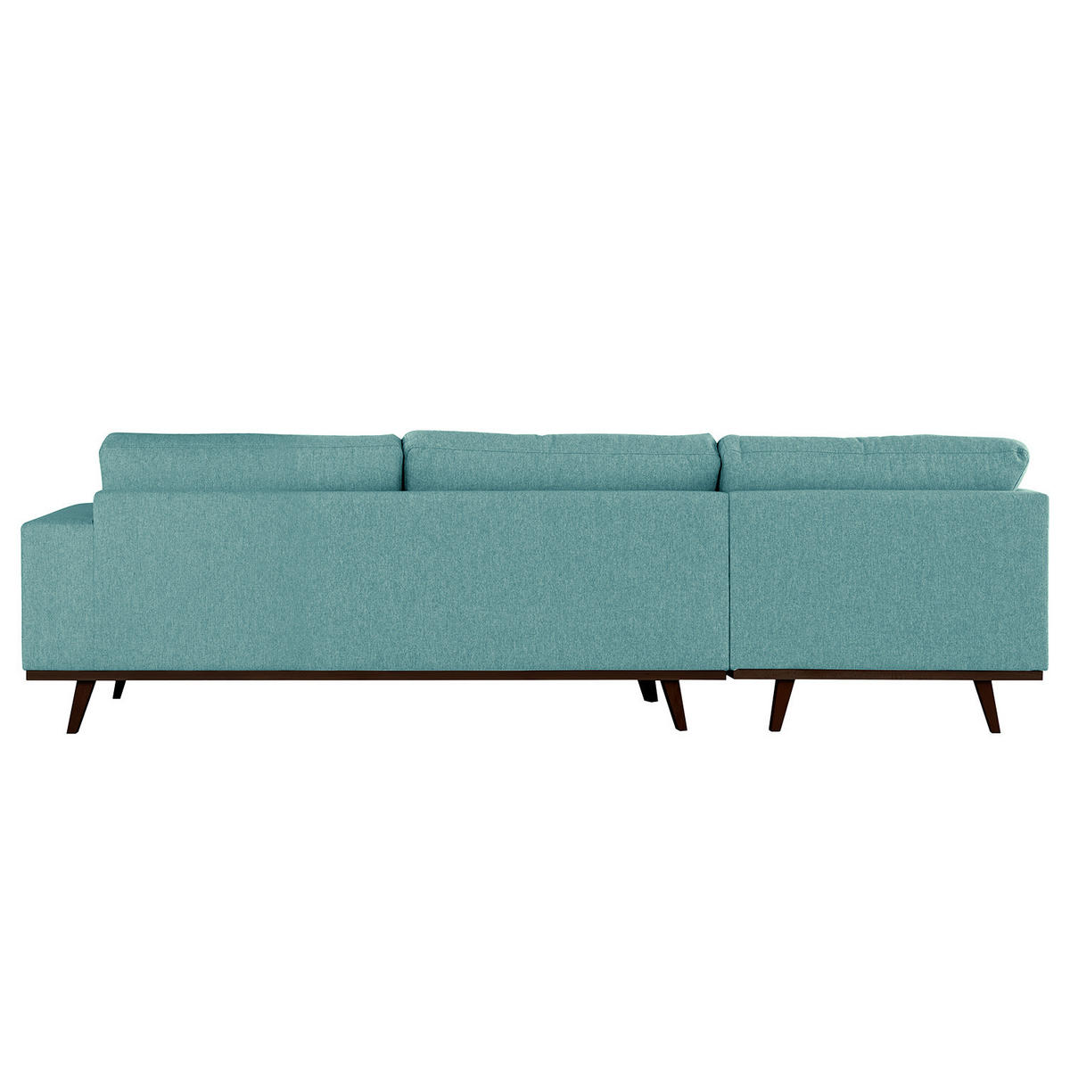 ECKSOFA mit Longchair - Buchefarben/Petrol, Buchenholz/Textil (281/153cm) - home24