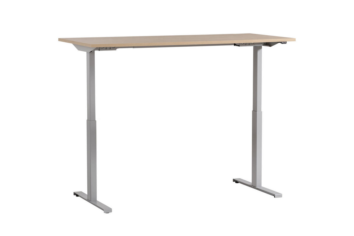 SCHREIBTISCH Swan 71-121x160x75 cm Eiche/Weiß - Eichefarben, Holz (75/160/71cm) - PROREGAL