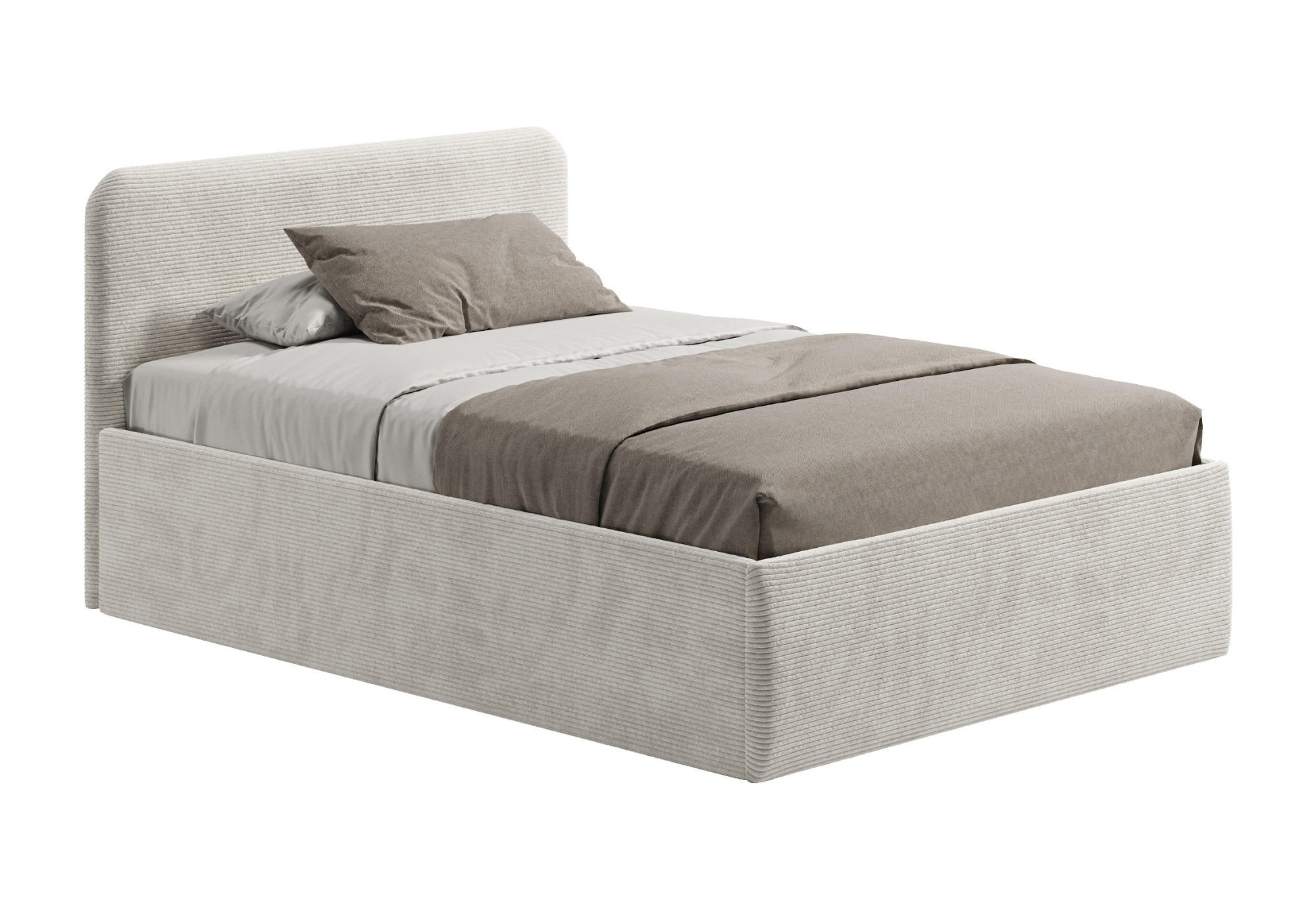 POSLTERBETT mit Bonnell-Matratze 140x200 cm in Hellbeige - Beige, Holzwerkstoff/Textil (140/200cm) - Home Collective