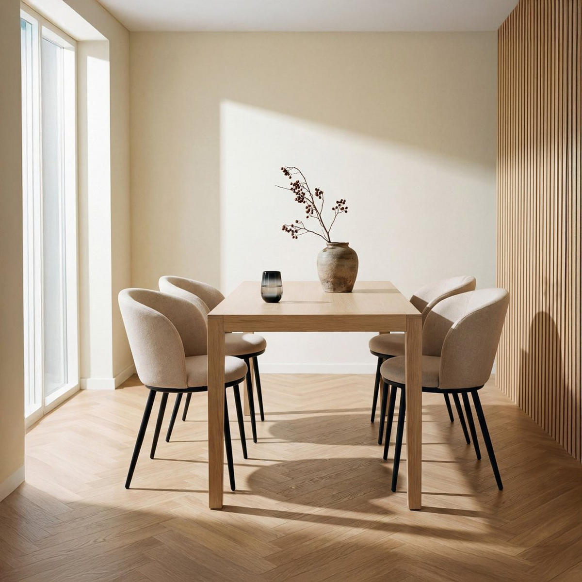 ESSTISCH Mara Natürlich 140 cm x 78,5 cm - Naturfarben, Holzwerkstoff (90/140/78cm) - Klast Home