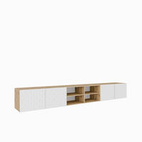 TV-SCHRANK Cali IV 300 cm, viertürig, artisan, weiß - Eiche Artisan/Weiß, Kunststoff (300/41/40cm) - Margaret Hadas24