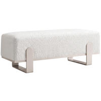 SITZBANK Melissa, Polsterbank 100 cm mit Metallgestell, Bouclé-Stoff, Hellbeige+Kaschmir - Kaschmir/Beige, Metall (100/47/35cm) - Beautysofa