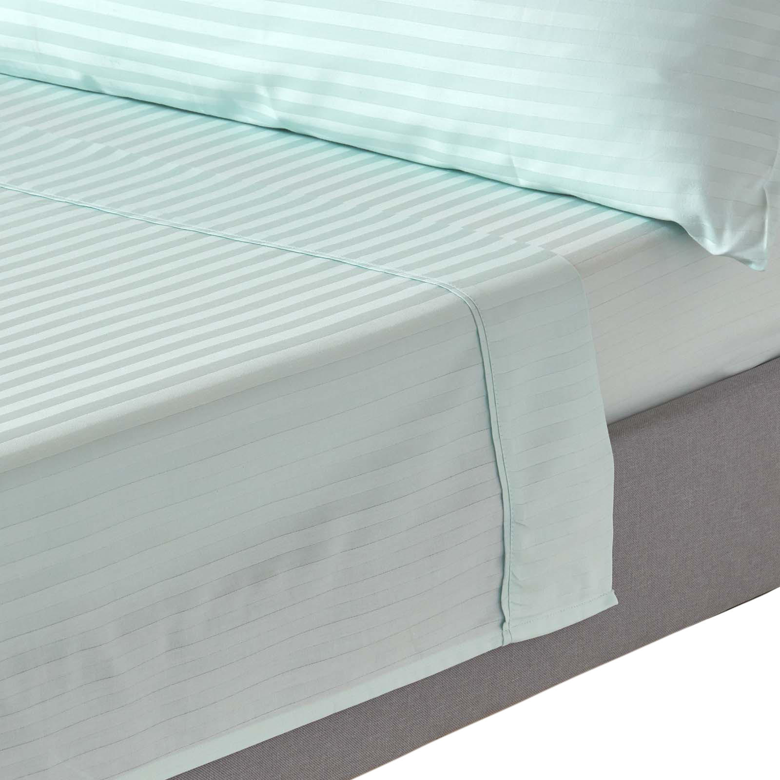 DAMAST-BETTLAKEN ohne Gummizug, 100% Ägyptische Baumwolle - Blau, Textil (180/290cm) - Homescapes