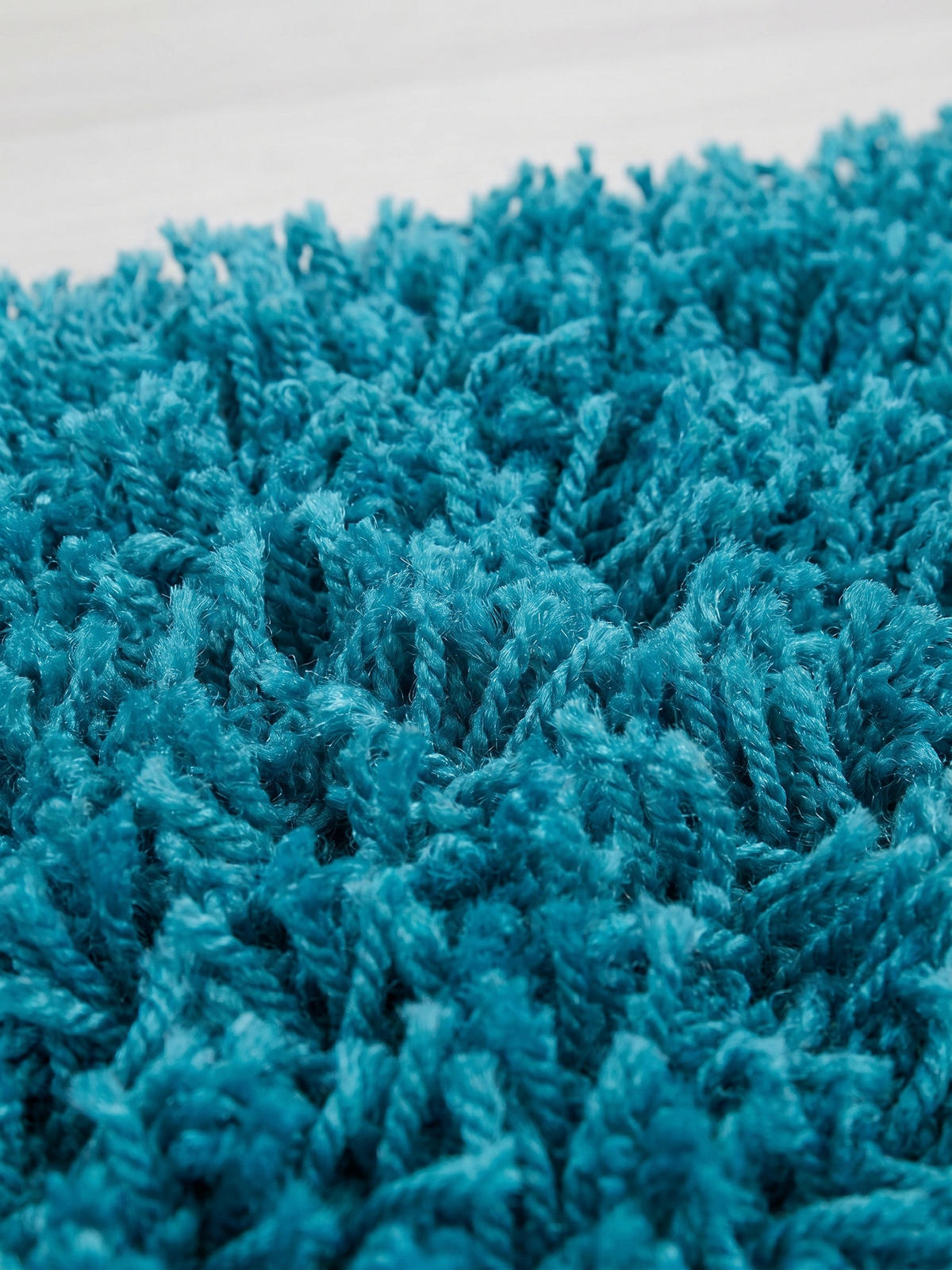 HOCHFLORTEPPICH RHEIN, einfarbig, aus Polypropylen, Türkis, 60 x 110 cm - Blau, Textil (60/110cm) - KADIMA DESIGN