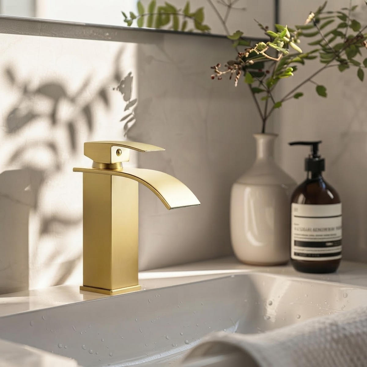 BADEZIMMERARMATUR, 24,5 x 16 cm, gold - Goldfarben, Metall (26/7/20cm) - Vallsero