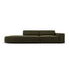 LINKES-SOFA Jodie aus Samt grün 3 Sitzplätze - Grün, Textil (262/70/102cm) - Micadoni