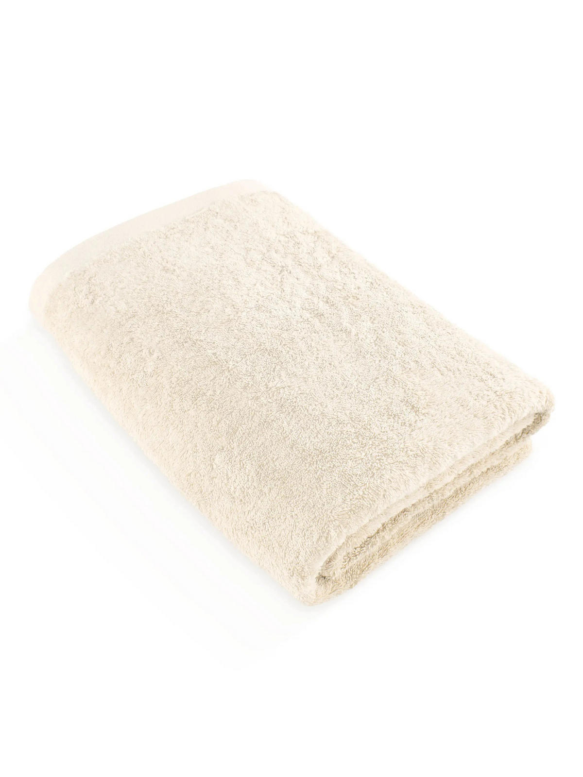 BADETUCH Pura Creme - Creme, Textil (100/150cm) - Herzbach Home