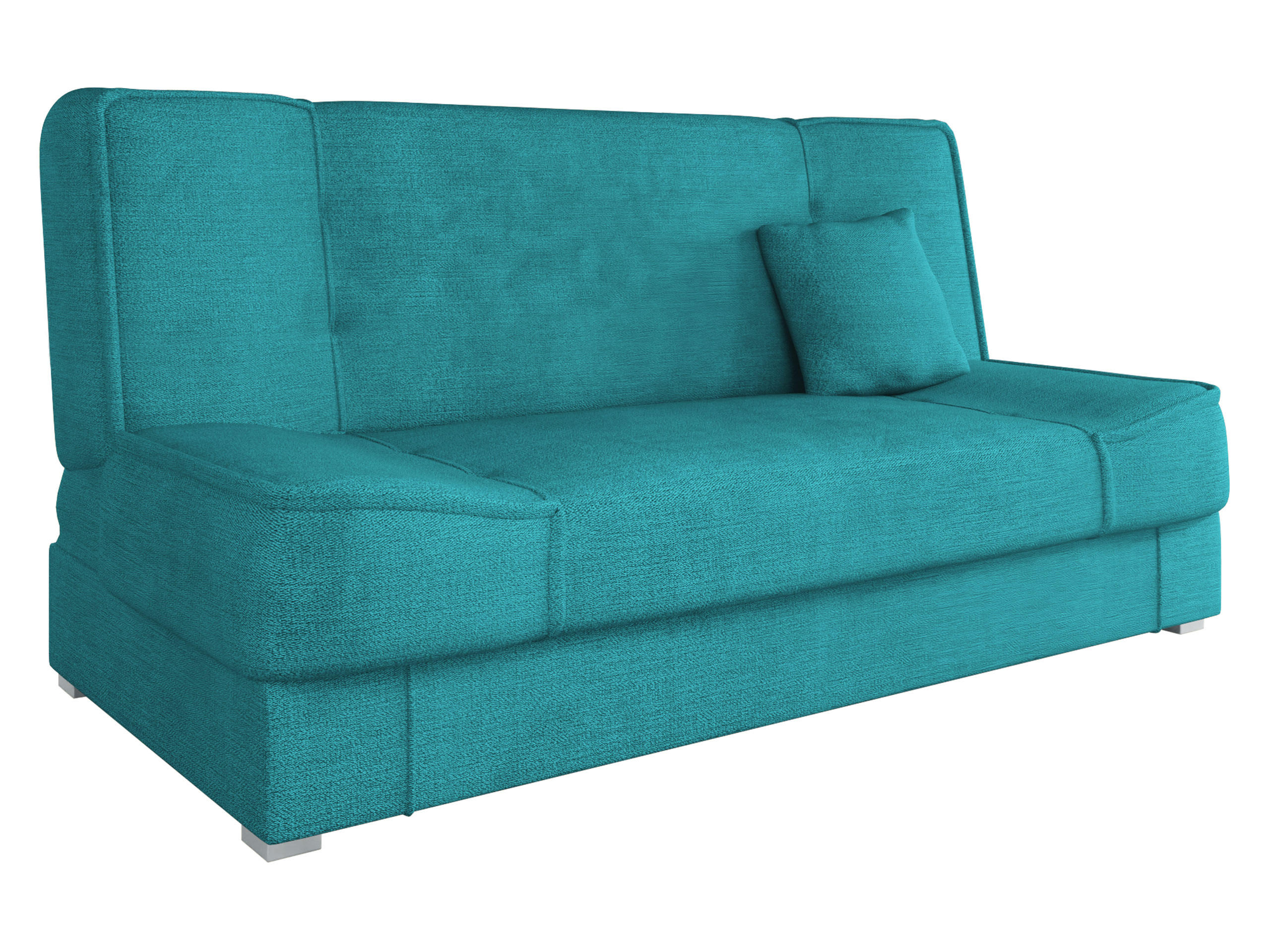 CANAPEA EXTENSIBILA Gabi - albastru deschis/argintiu, material plastic/material textil (175/80/80cm) - MIRJAN24