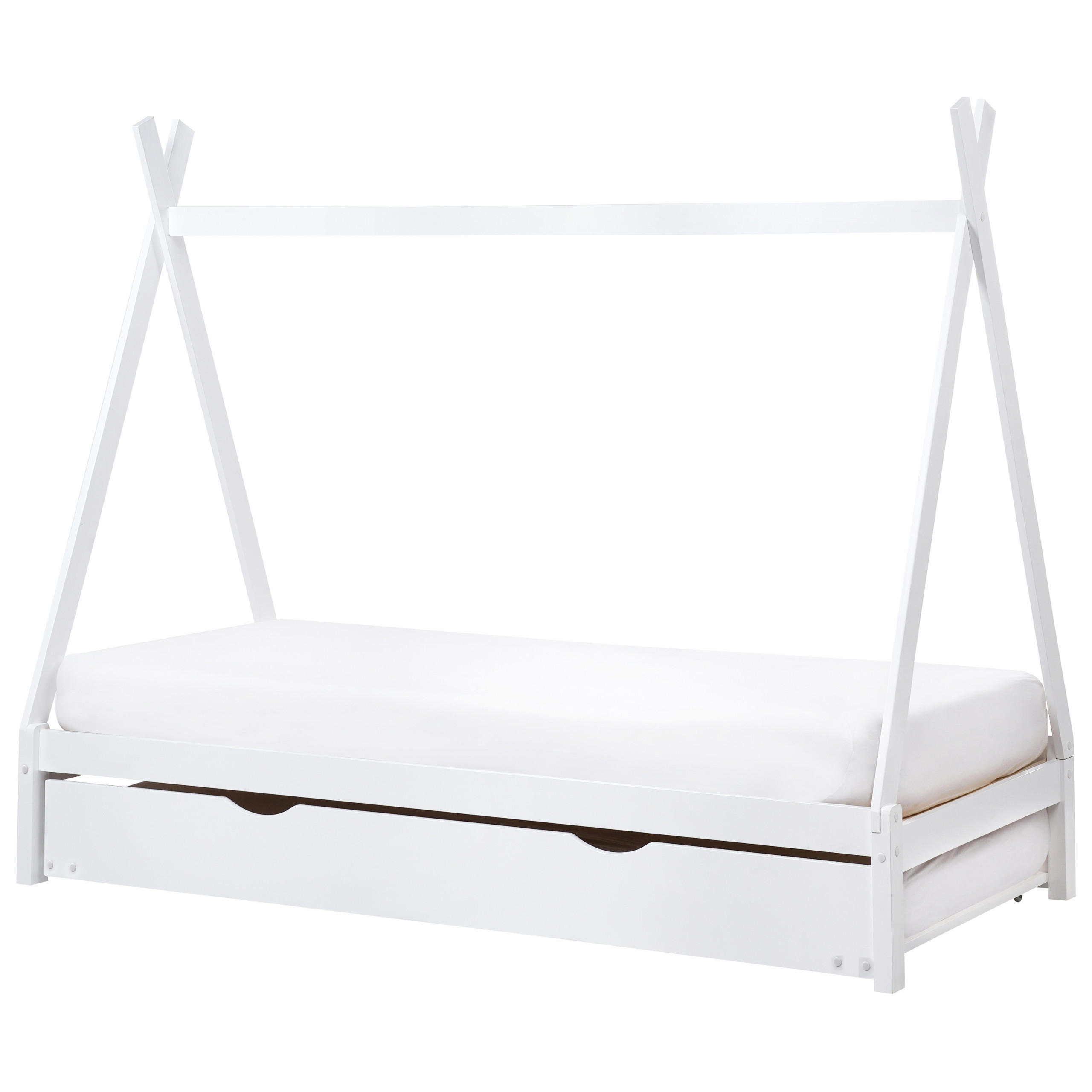 KINDERBETT 90x200 cm Weiß Talmontiers - Weiß, Holz (90/200cm) - Beliani