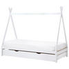 KINDERBETT 90x200 cm Weiß Talmontiers - Weiß, Holz (90/200cm) - Beliani
